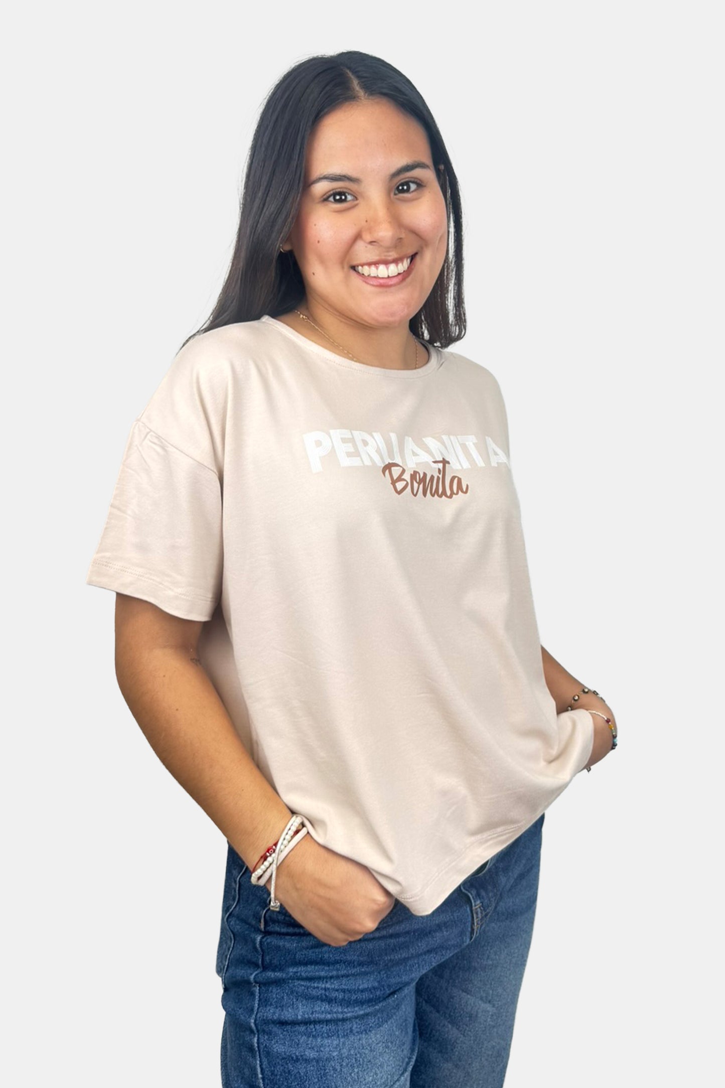 Crop Peruanita bonita beige
