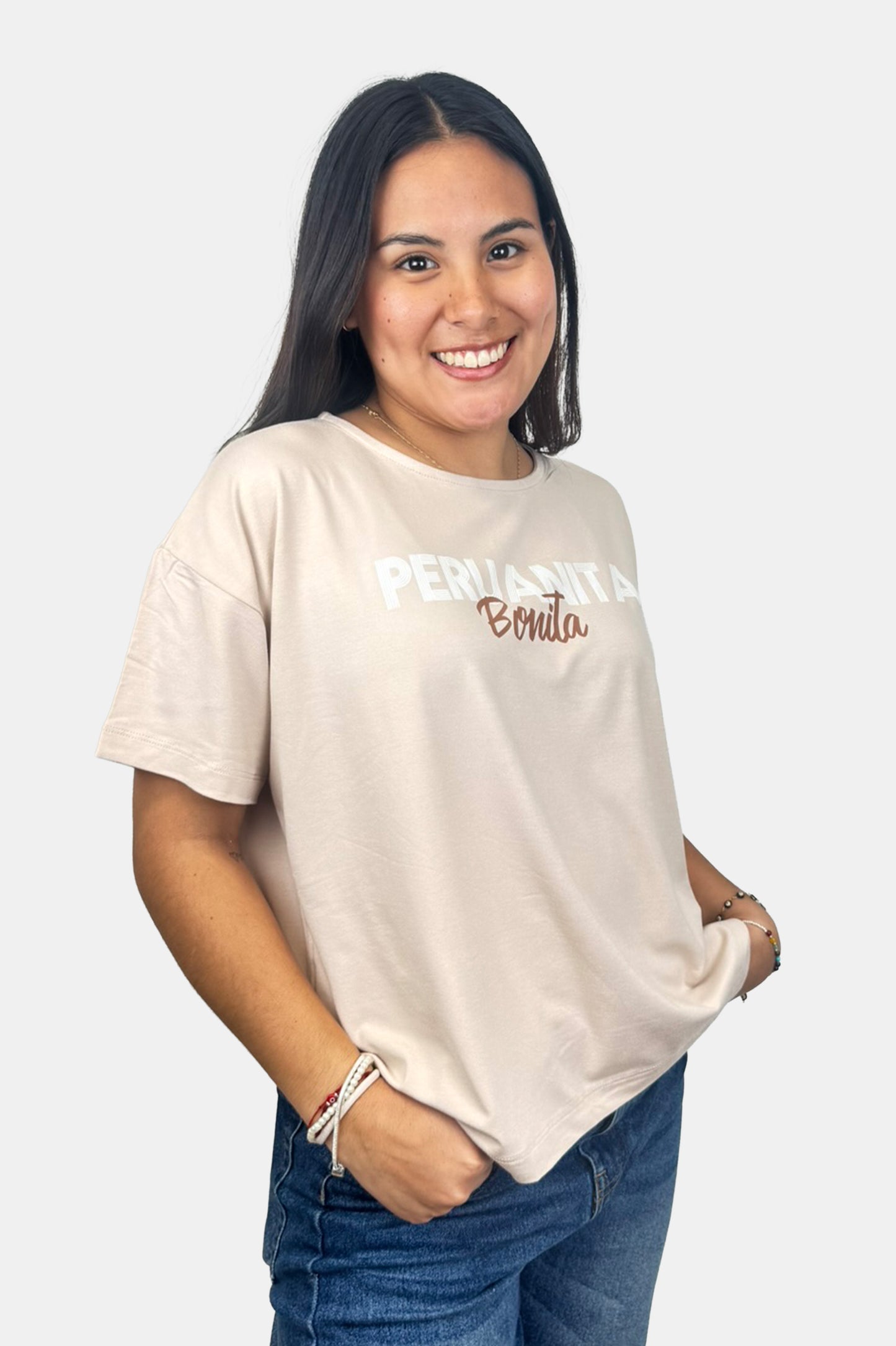 Crop Peruanita bonita beige