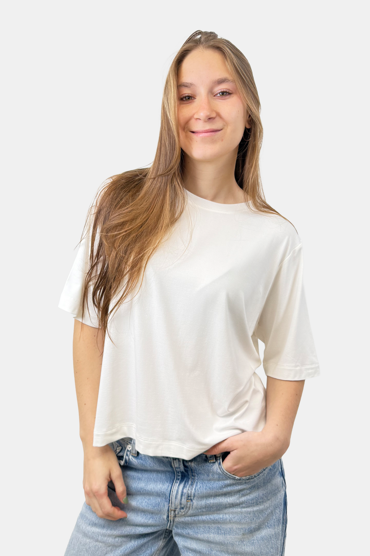 Crop Boxy fit Ivory (8875098341629)