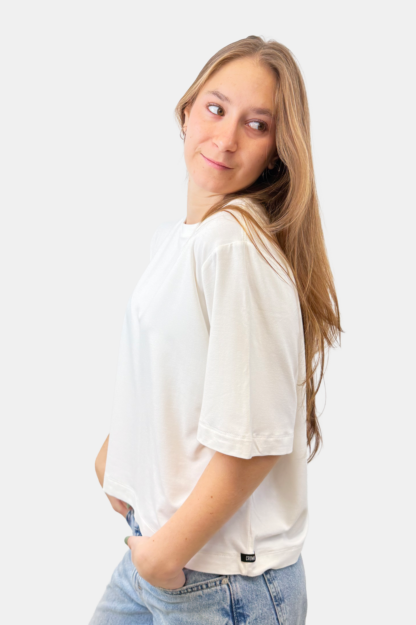 Crop Boxy fit Ivory (8875098341629)