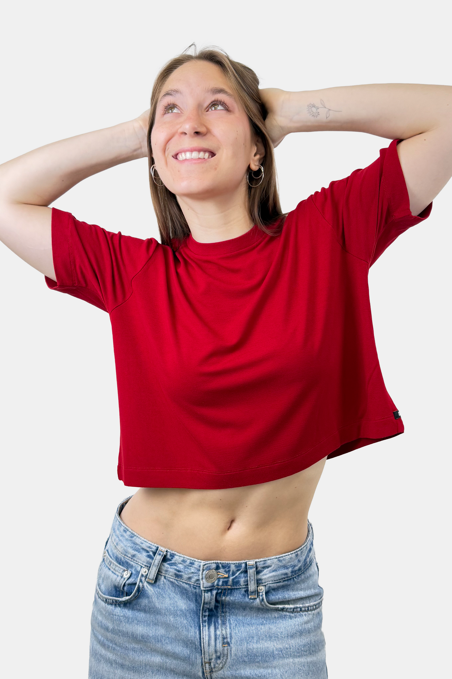Crop Boxy fit Rojo vino (8875103420669)