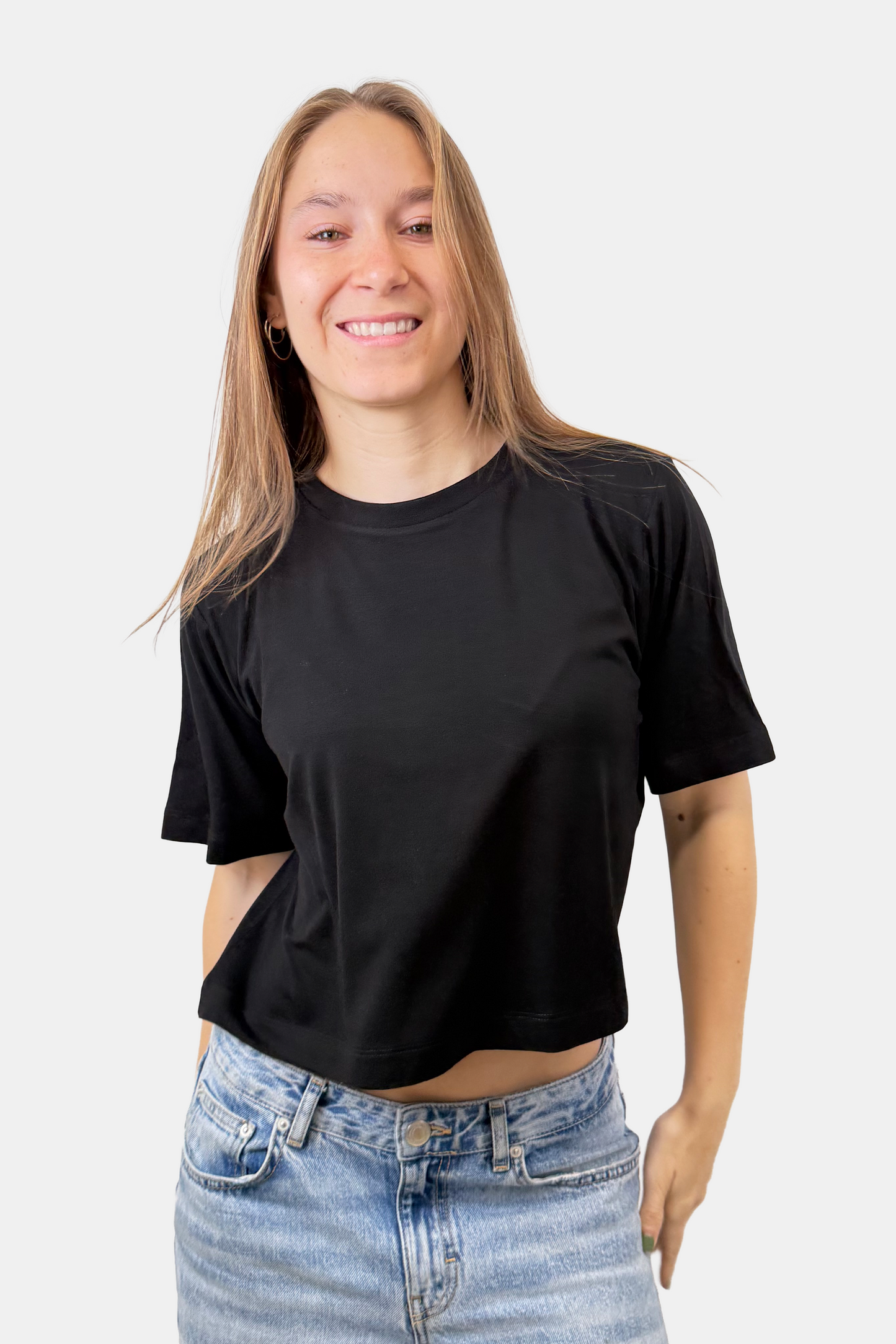 Crop Boxy fit Negro (8875098046717)