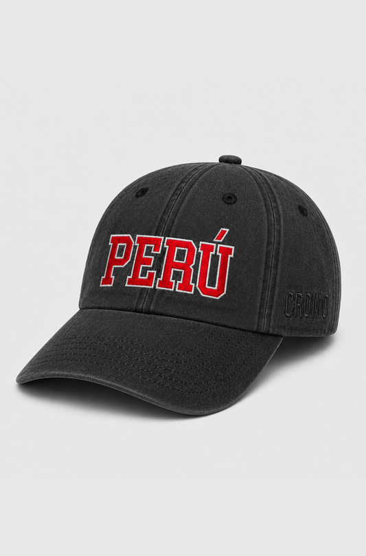 Gorro Perú rojo hueso