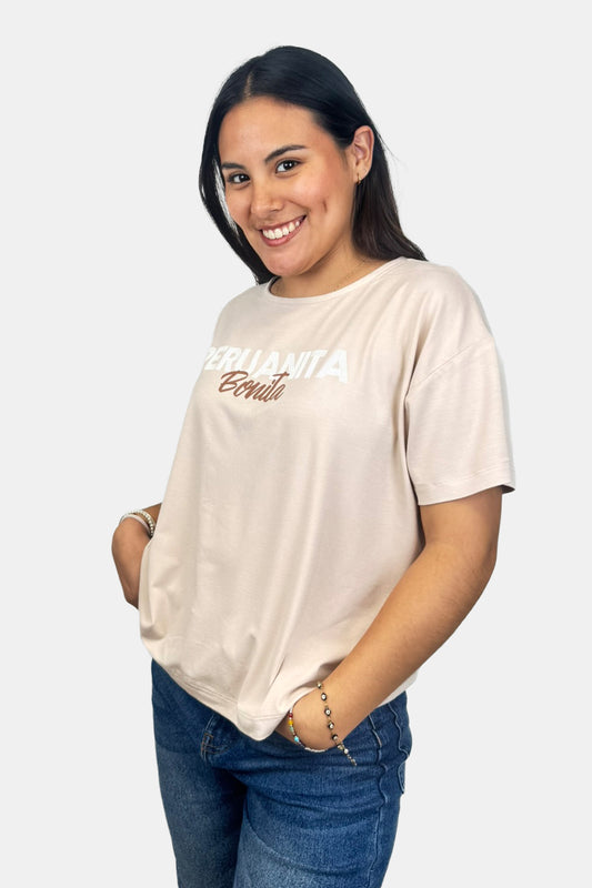 Crop Peruanita bonita beige