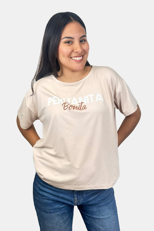 Crop Peruanita bonita beige