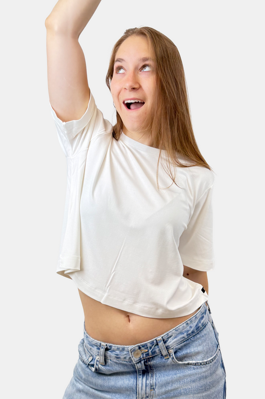 Crop Boxy fit Ivory (8875098341629)