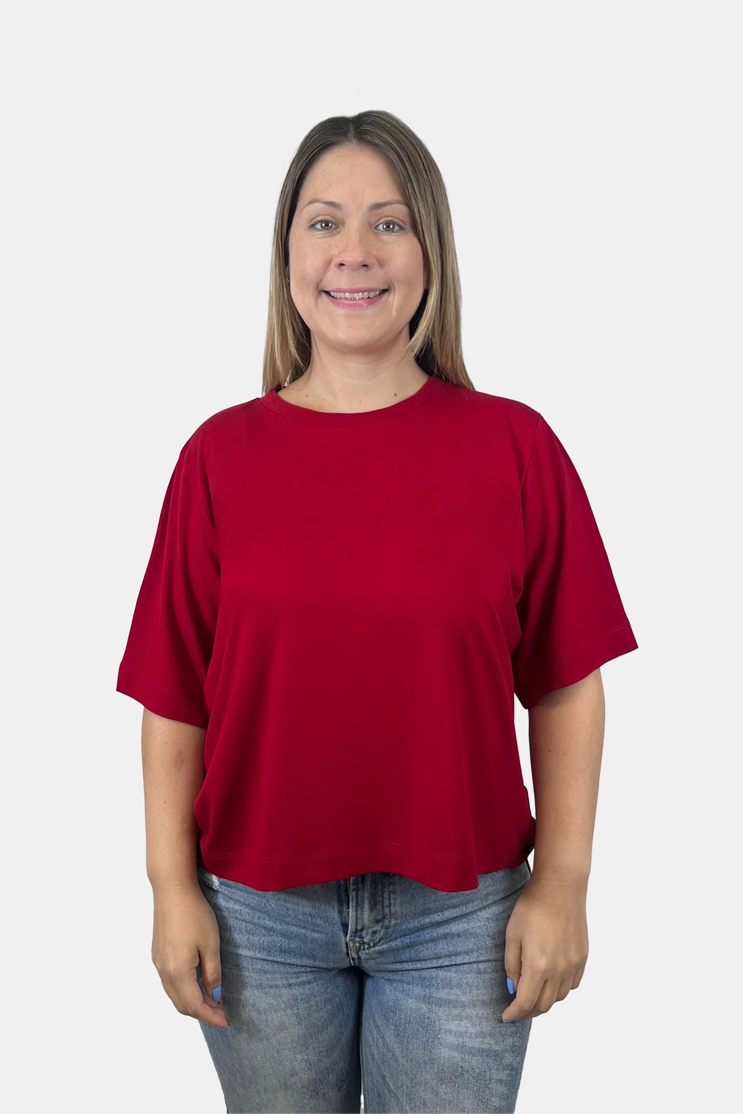 Crop Boxy fit Rojo vino (8875103420669)