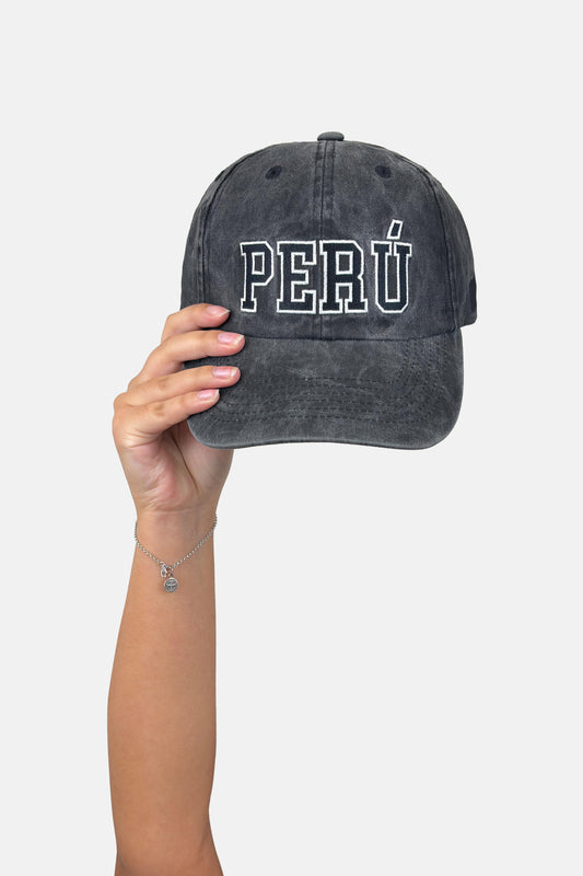 Gorro Perú negro gris