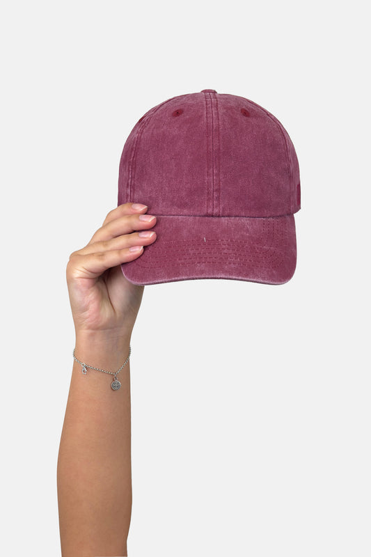 Gorro Sólido Guinda Wash