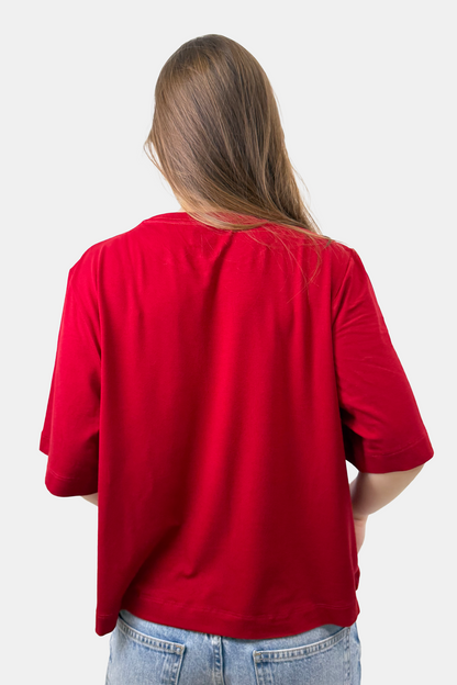 Crop Boxy fit Rojo vino (8875103420669)