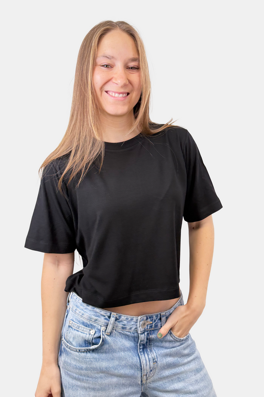 Crop Boxy fit Negro (8875098046717)