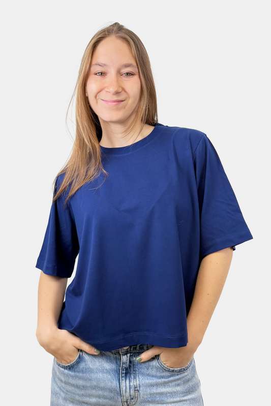 Crop Boxy fit azul