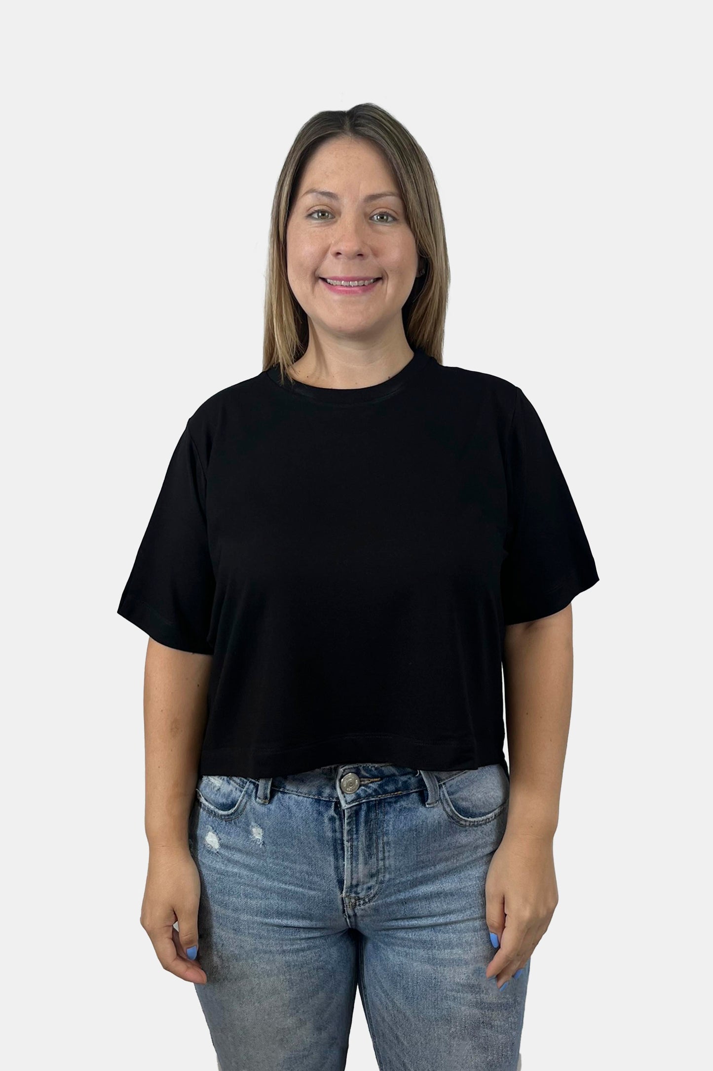 Crop Boxy fit Negro (8875098046717)