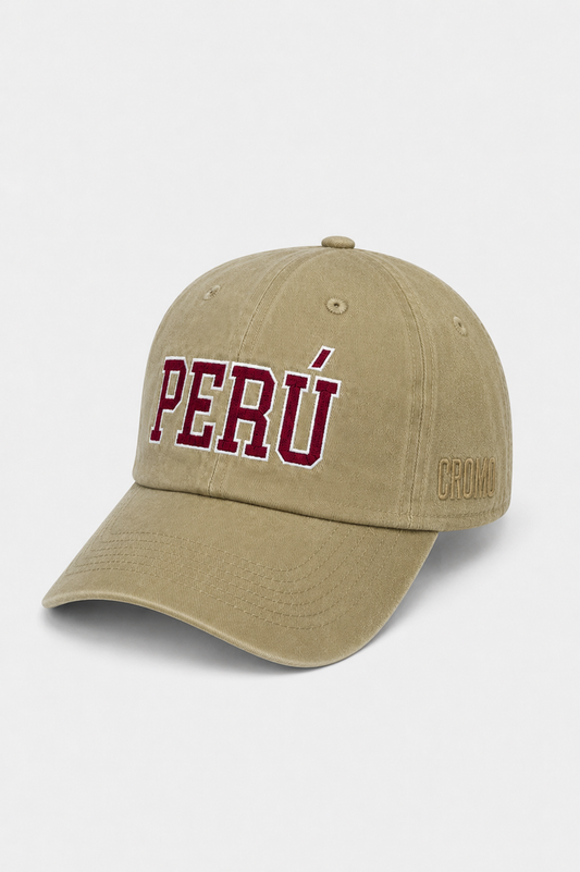Gorro Perú guinda hueso