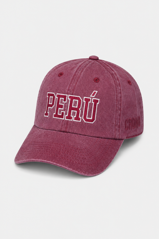 Gorro Perú guinda hueso