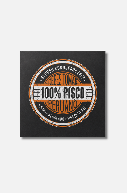 Sticker grande 100% Pisco
