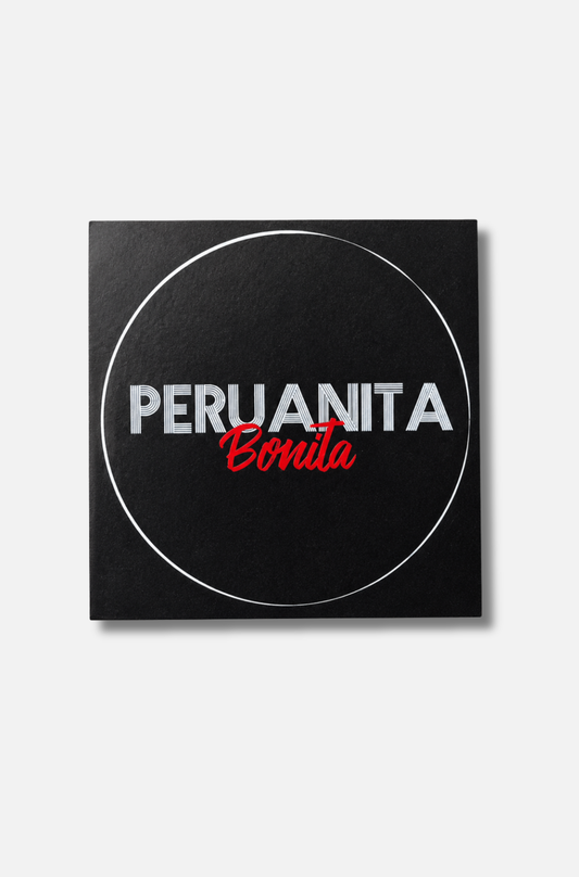 Sticker grande Peruanita bonita negro